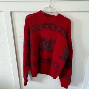 Vintage Club Room Men's Medium Handknitted Wool Crewneck Sweater